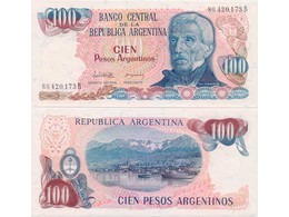 Аргентина. 100 песо аргентино 1983г.