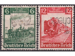 Германия. 100 летие немецкой железной дороге. Почтовые марки 1935г.