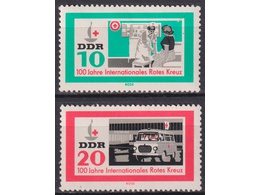 Германия (ГДР). Красный Крест. Серия марок 1963г.
