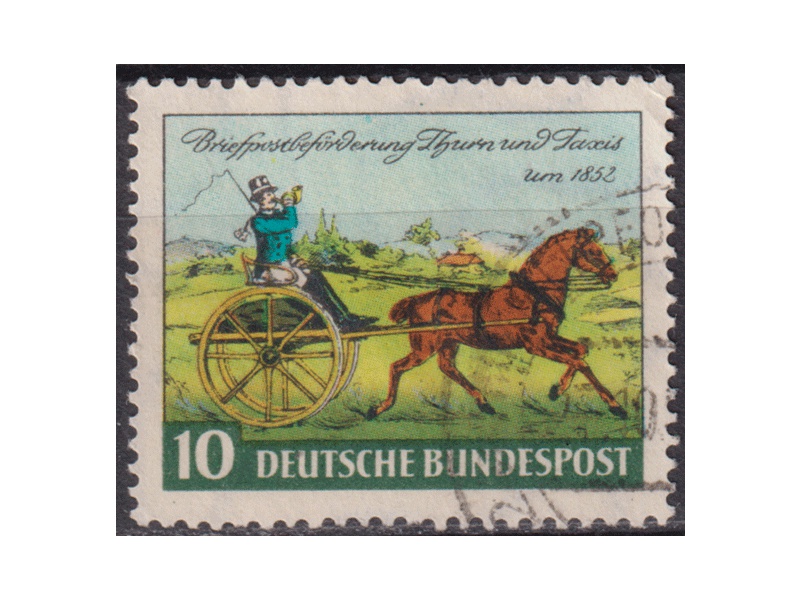Германия (ФРГ). День почтовой марки. Почтовая марка 1952г.