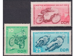 Германия (ГДР). Мотогонки. Серия марок 1963г.