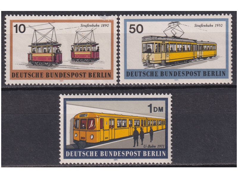 Западный Берлин. Транспорт. Почтовые марки 1971г.