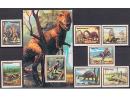 Абхазия. Динозавры. Филателия 1993г.