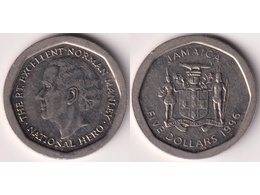 Ямайка. 5 долларов 1996г.