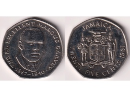 Ямайка. 25 центов 1991г.