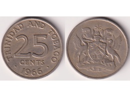 Тринидад и Тобаго. 25 центов 1966г.