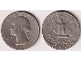 США. 1/4 доллара 1983г.