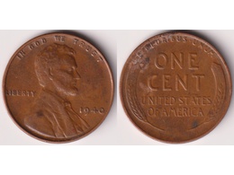 США. 1 цент 1940г.