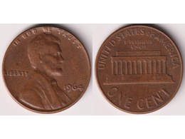 США. 1 цент 1964г.