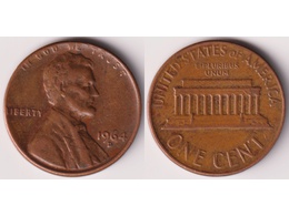 США. 1 цент 1964г.(D).