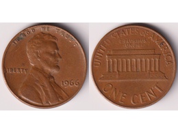 США. 1 цент 1966г.