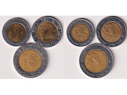 Мексика. Набор монет песо.