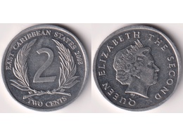 Карибские острова. 2 цента 2008г.