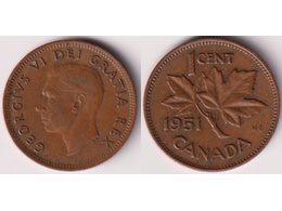 Канада. 1 цент 1951г.
