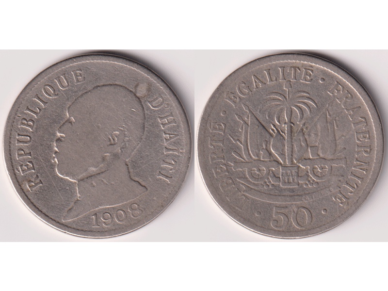 Гаити. 50 сантимов 1908г.