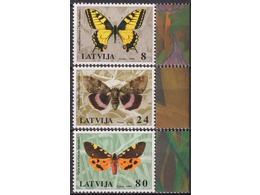 Латвия. Бабочки. Серия марок 1996г.