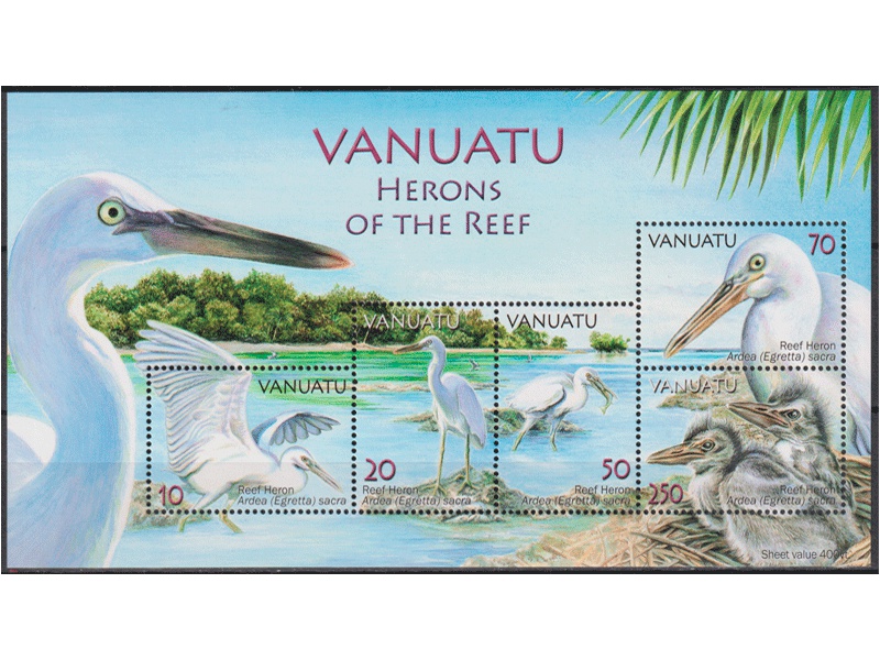 Вануату. Птицы. Малый лист 2007г.
