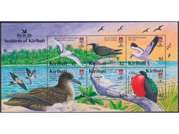 Кирибати. Птицы. Малый лист 2005г.
