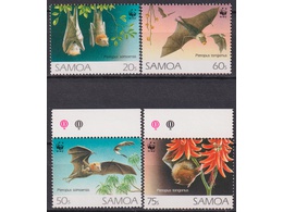 Самоа. Летучие мыши. Серия марок 1993г.