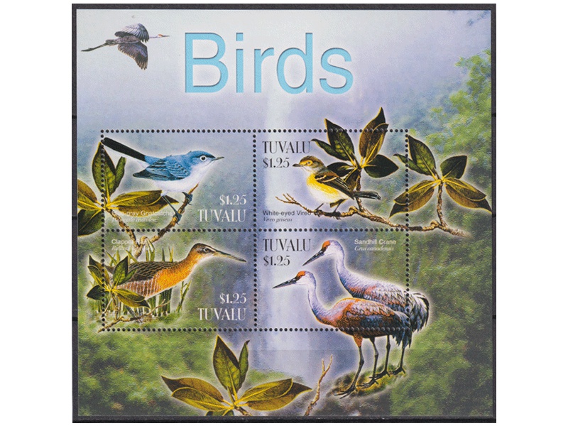 Тувалу. Птицы. Малый лист 2003г.