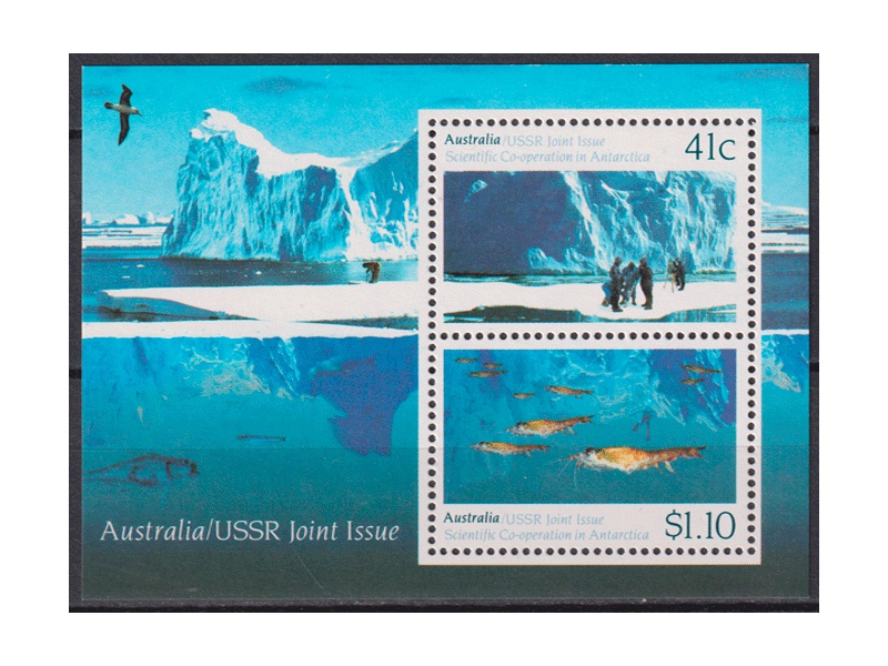 Австралия. Антарктида. Почтовый блок 1990г.