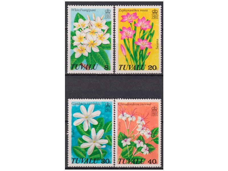 Тувалу. Цветы. Серия марок 1978г.