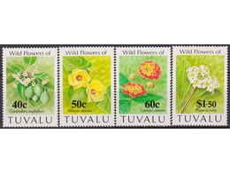 Тувалу. Цветы. Серия марок 1993г.
