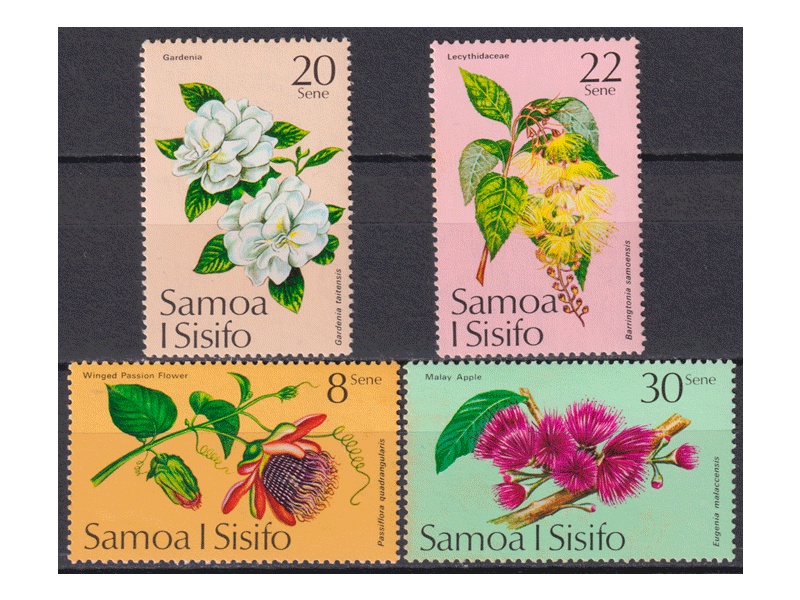 Самоа. Цветы. Серия марок 1975г.