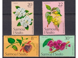 Самоа. Цветы. Серия марок 1975г.