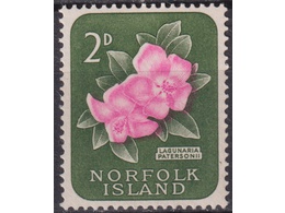 Норфолк. Цветы. Почтовая марка 1960г.