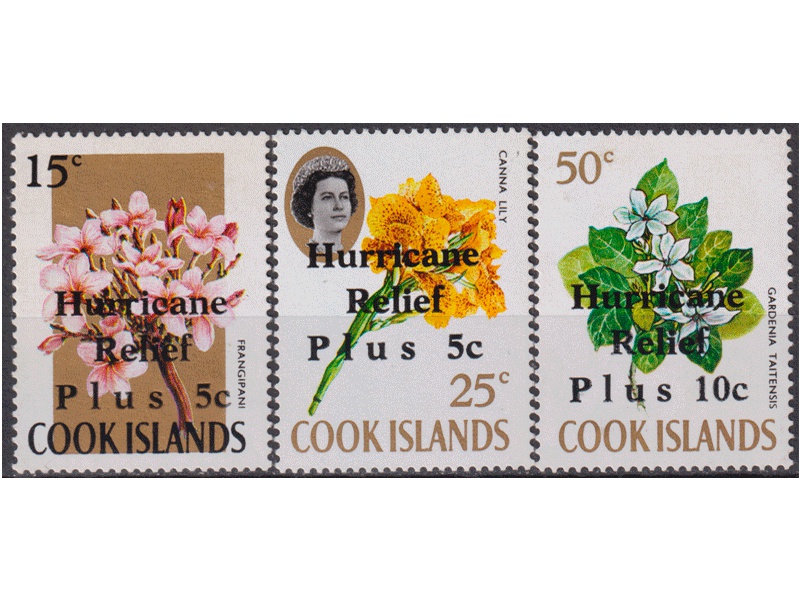 Острова Кука. Цветы. Почтовые марки 1972г.