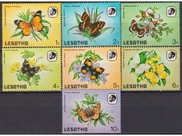 Лесото. Бабочки. Почтовые марки 1984г.