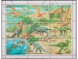Бенин. Динозавры. Лист 1998г.