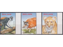 Сьерра-Леоне. Животные. Филателия 1999г.