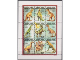 Коморы. Динозавры. Малый лист 1998г.