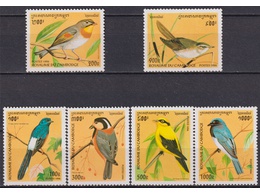 Камбоджа. Птицы. Серия марок 1996г.