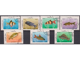 Афганистан. Рыбы. Серия марок 1986г.