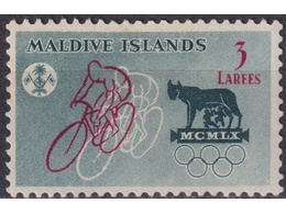 Мальдивы. Спорт. Почтовая марка 1960г.