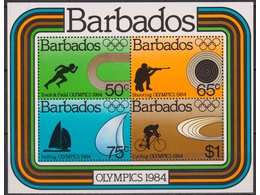 Барбадос. Спорт. Почтовый блок 1984г.