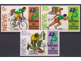 Невис. Спорт. Почтовые марки 1982г.