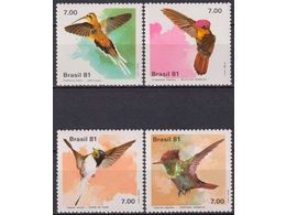 Бразилия. Птицы. Серия марок 1981г.