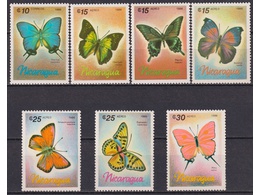 Никарагуа. Бабочки. Серия марок 1986г.