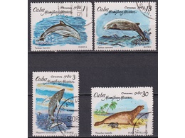 Куба. Фауна моря. Серия марок 1980г.