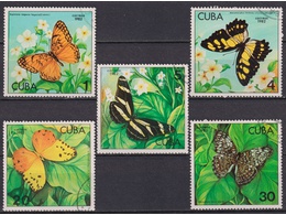 Куба. Бабочки. Филателия 1982г.