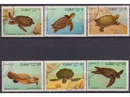 Куба. Черепахи. Филателия 1983г.