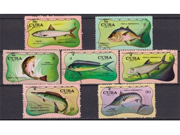 Куба. Рыбы. Серия марок 1971г.