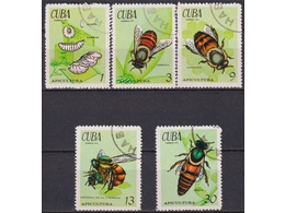 Куба. Насекомые. Серия марок 1971г.