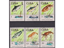 Куба. Рыбы. Серия марок 1975г.