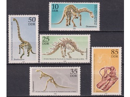 Германия (ГДР). Динозавры. Серия марок 1990г.